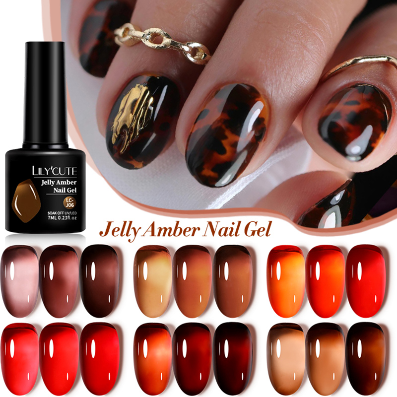 Nail Art Leopard - LILYCUTE 7ML Jöle Amber Jel Oje