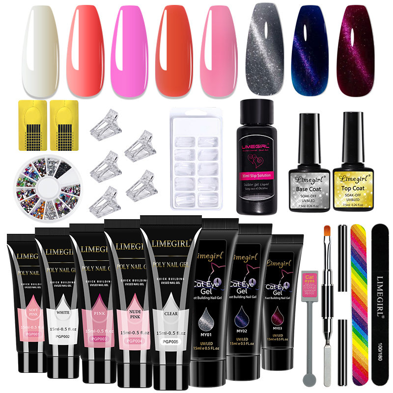 Nail Art Extension Cat Eye - LIMEGIRL 15ml Tırnak Sanatı Seti Poli