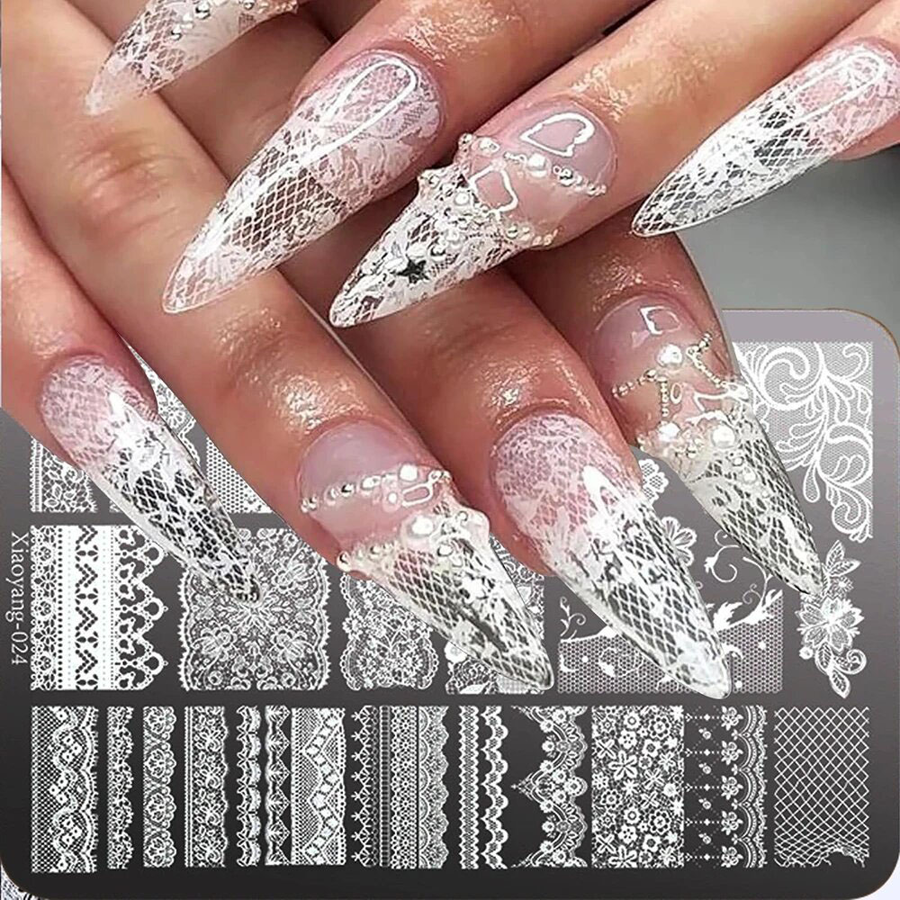 Nail Art Leopard - 14.5*9.5 Dantel Metal Tırnak Sanatı Baskı