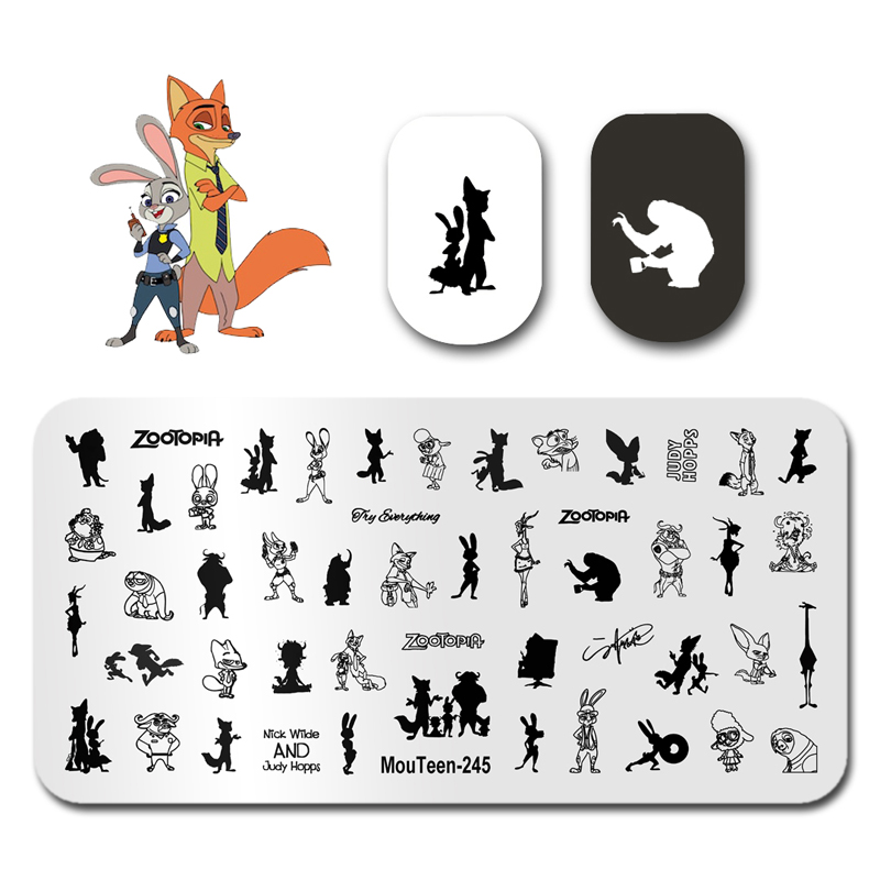 Nail Art Zootopia - MouTeen-245 Disney ZooTopia Nick Wilde Gölge