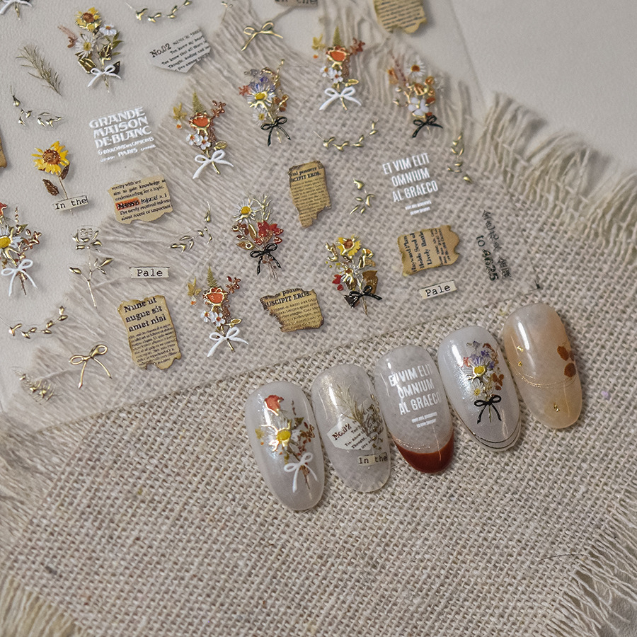Nail Art Zelda - Retro Gazete Posteri Tarzı 3D Metal