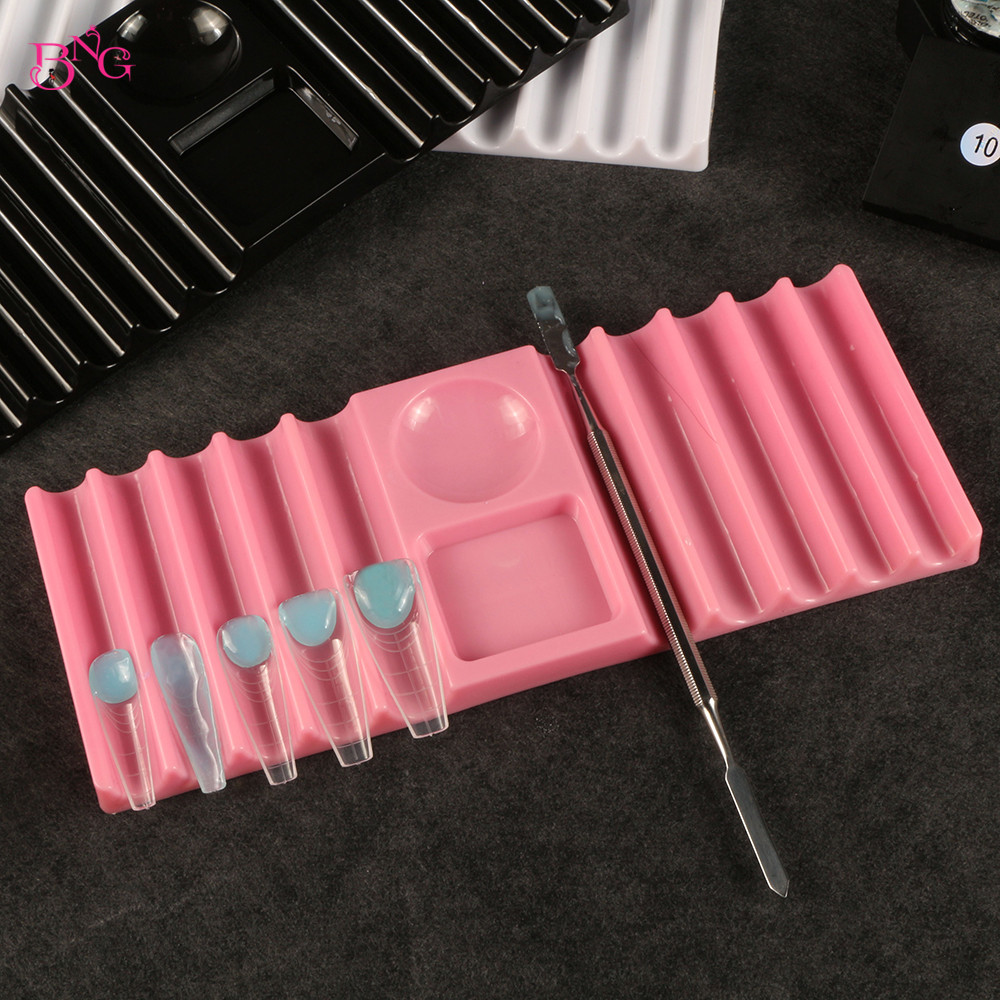 Nail Fan Brush - BNG Çift Bölmeli Plastik Kalemlik, Tırnak