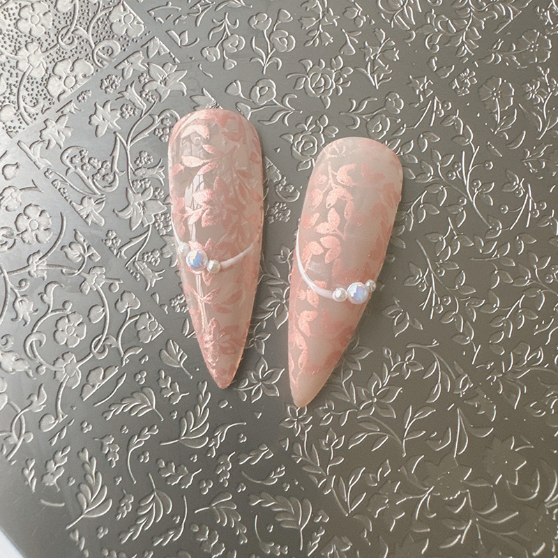 Nail Art Leopard - XMQ TIRNAK SANATI DAMPALAMA PLAKALARI ÇİÇEKLER