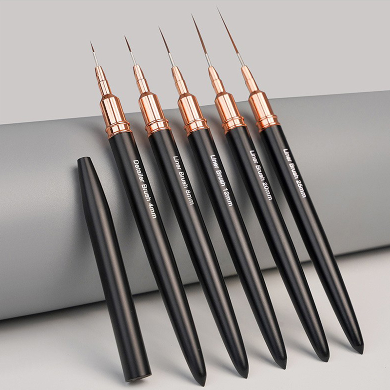 Nail Fan Brush - # 5 adet/takım profesyonel tırnak sanat
