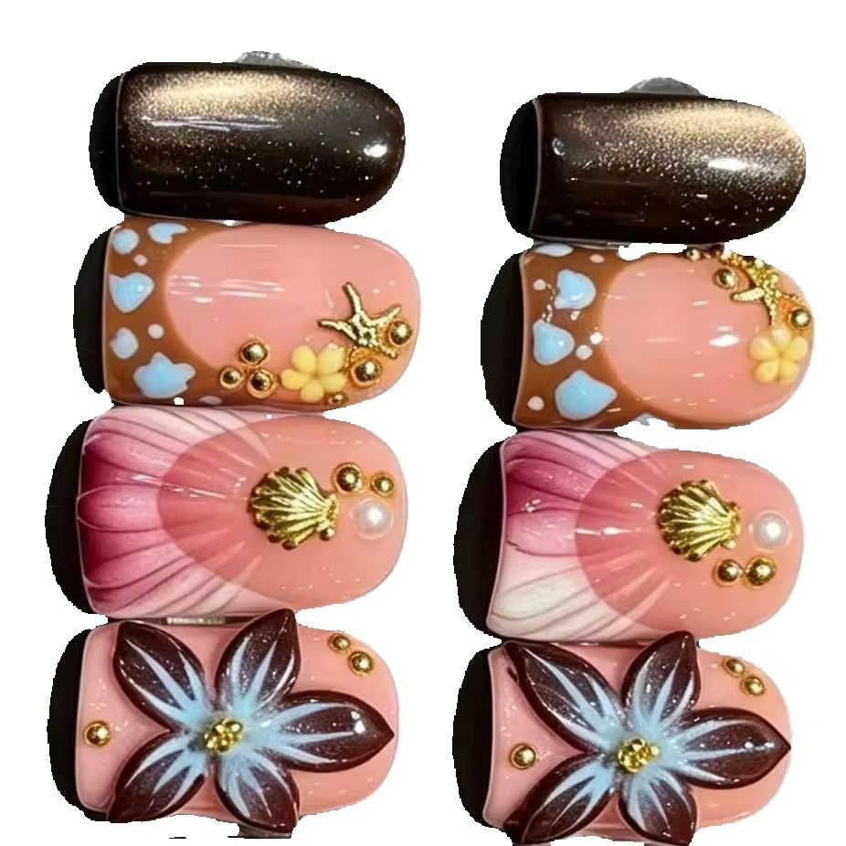 10 adet/takım çıplak pembe deg - Nail Art Leopard incelemesi ve fiyatı