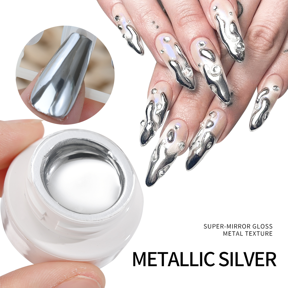 5ml Gümüş Altın Metalik Jel Oj - Nail Art Chrome incelemesi ve fiyatı