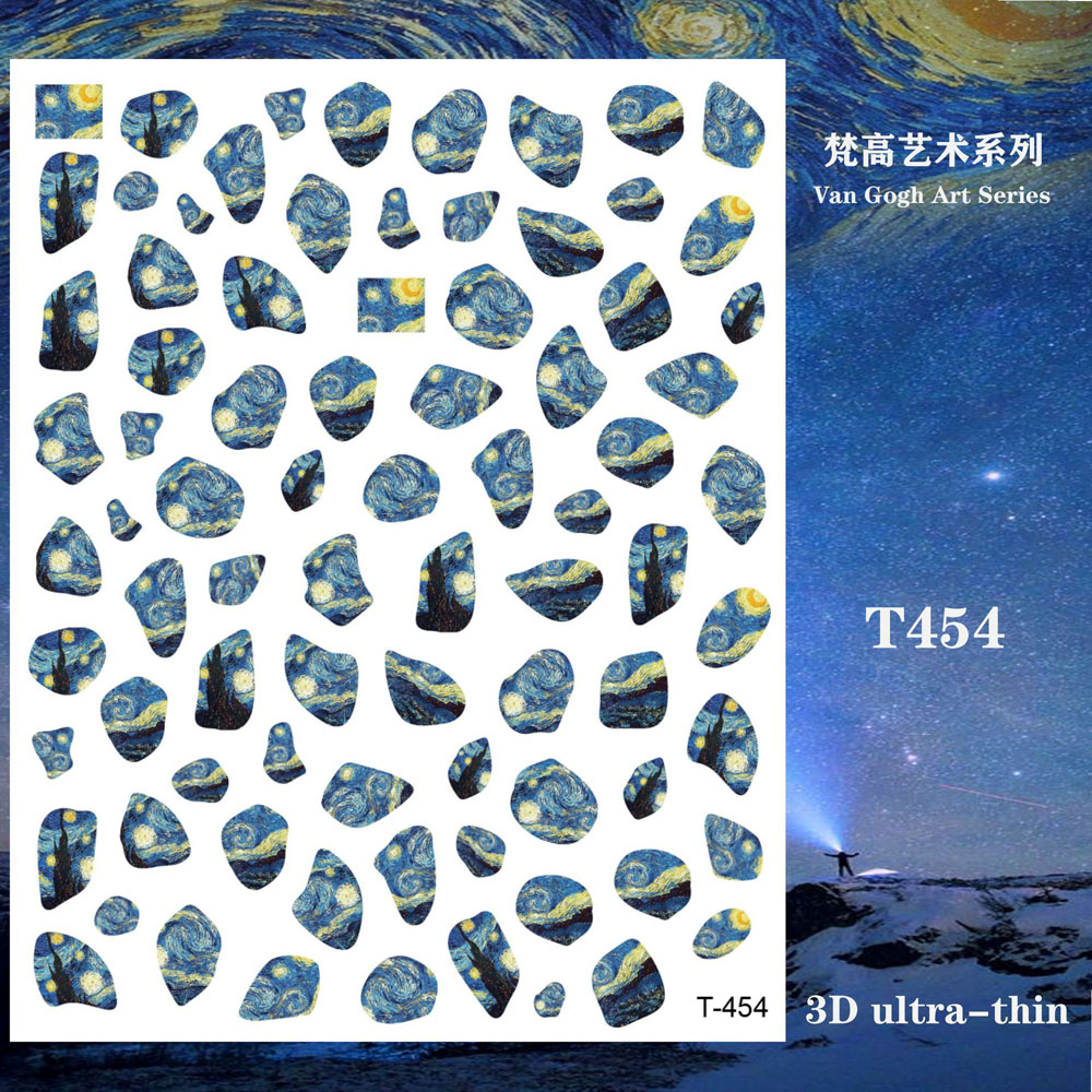 1 adet Van Gogh Gece Romantik  - Nail Art Van Gogh incelemesi ve fiyatı